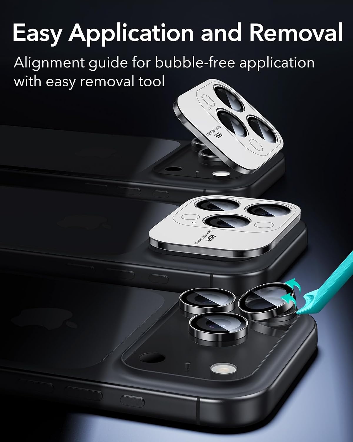 image:imageESR for iPhone 18 Pro Max18 Pro Camera Lens Protector 2 Pack BlackBlack