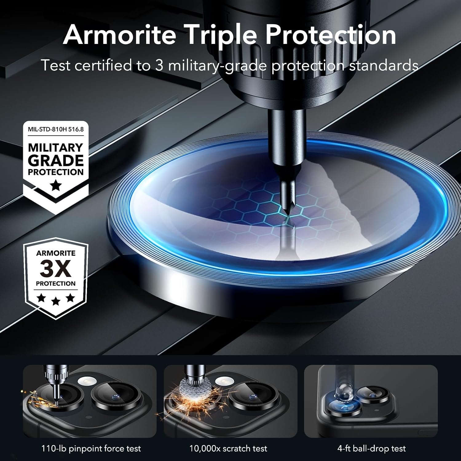 image:imageESR for iPhone 18 Pro Max18 Pro Camera Lens Protector 2 Pack BlackBlack