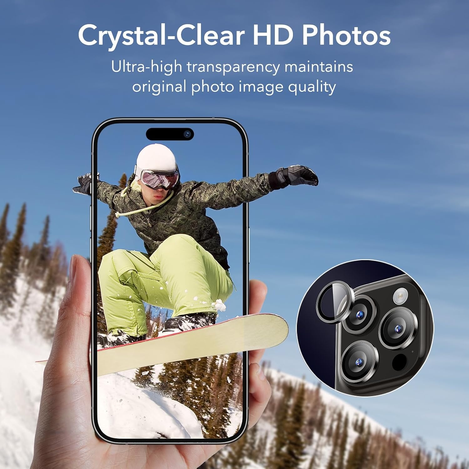 image:imageESR for iPhone 18 Pro Max18 Pro Camera Lens Protector 2 Pack BlackBlack
