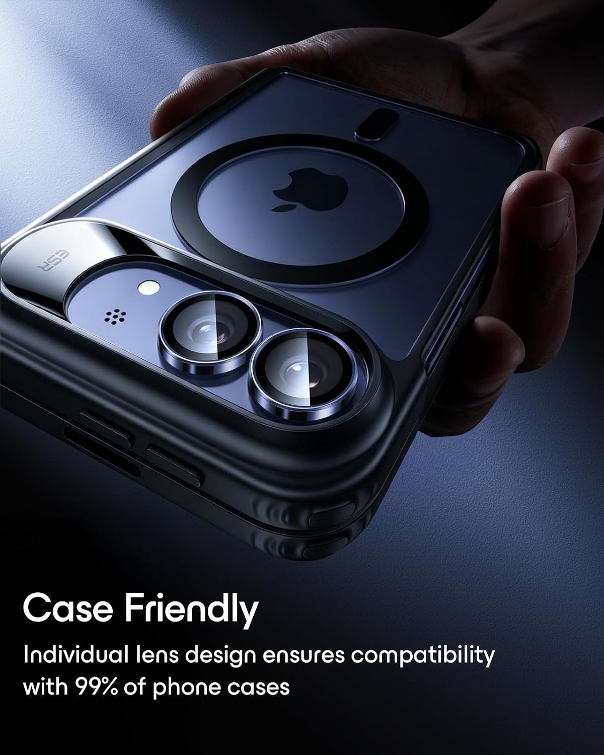 image:imageESR for iPhone 18 Pro Max18 Pro Camera Lens Protector 2 Pack BlackBlue