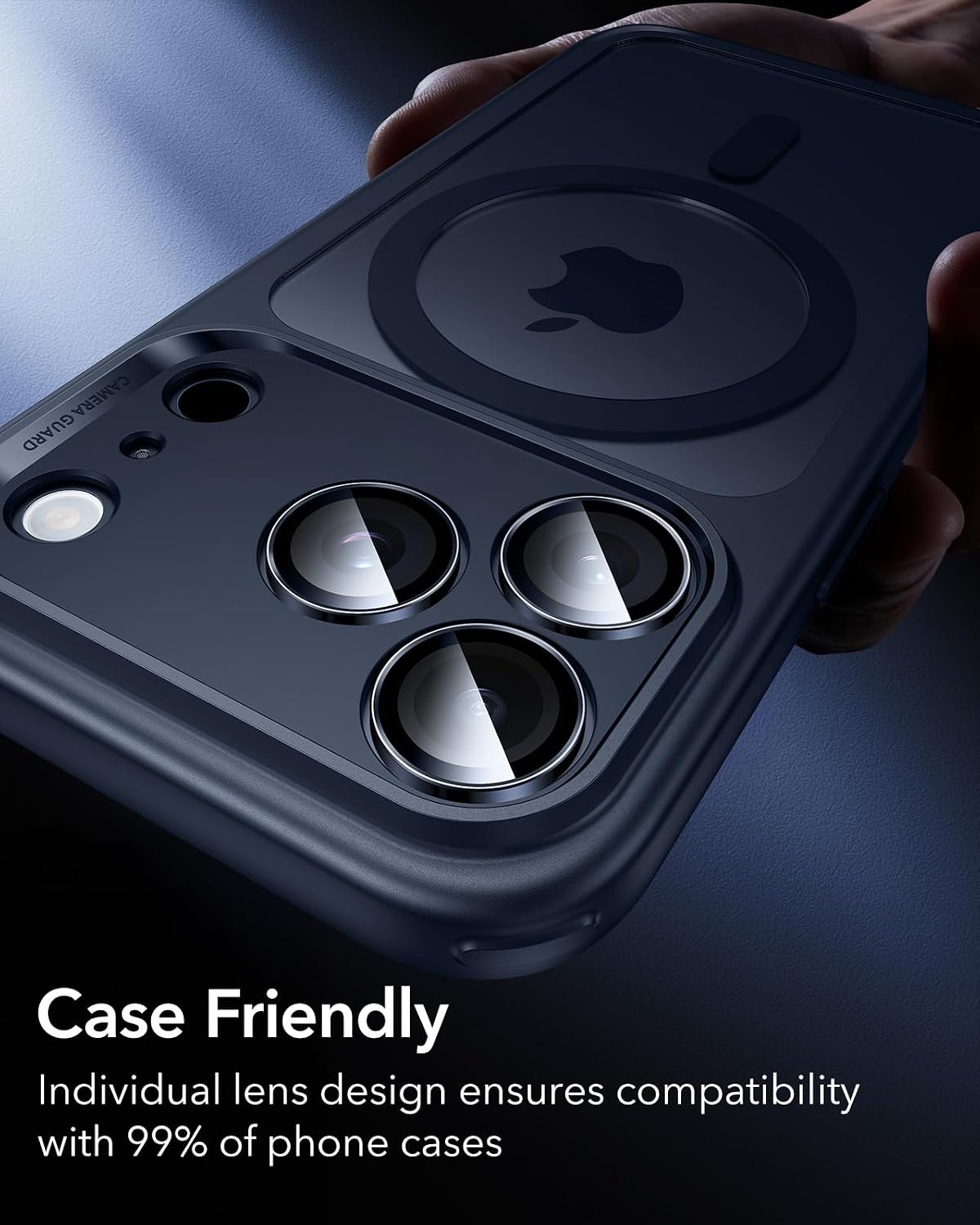 image:imageESR for iPhone 18 Pro Max18 Pro Camera Lens Protector 2 Pack BlackBlue
