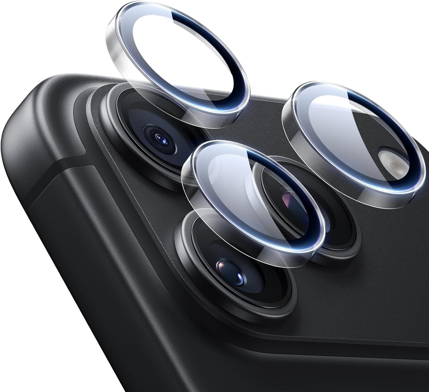 image:imageESR for iPhone 18 Pro Max18 Pro Camera Lens Protector 2 Pack BlackClear