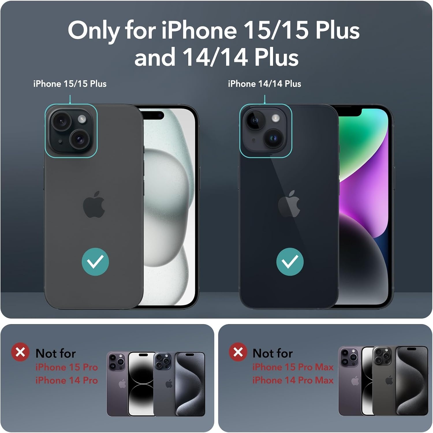 image:imageESR for iPhone 18 Pro Max18 Pro Camera Lens Protector 2 Pack BlackClear