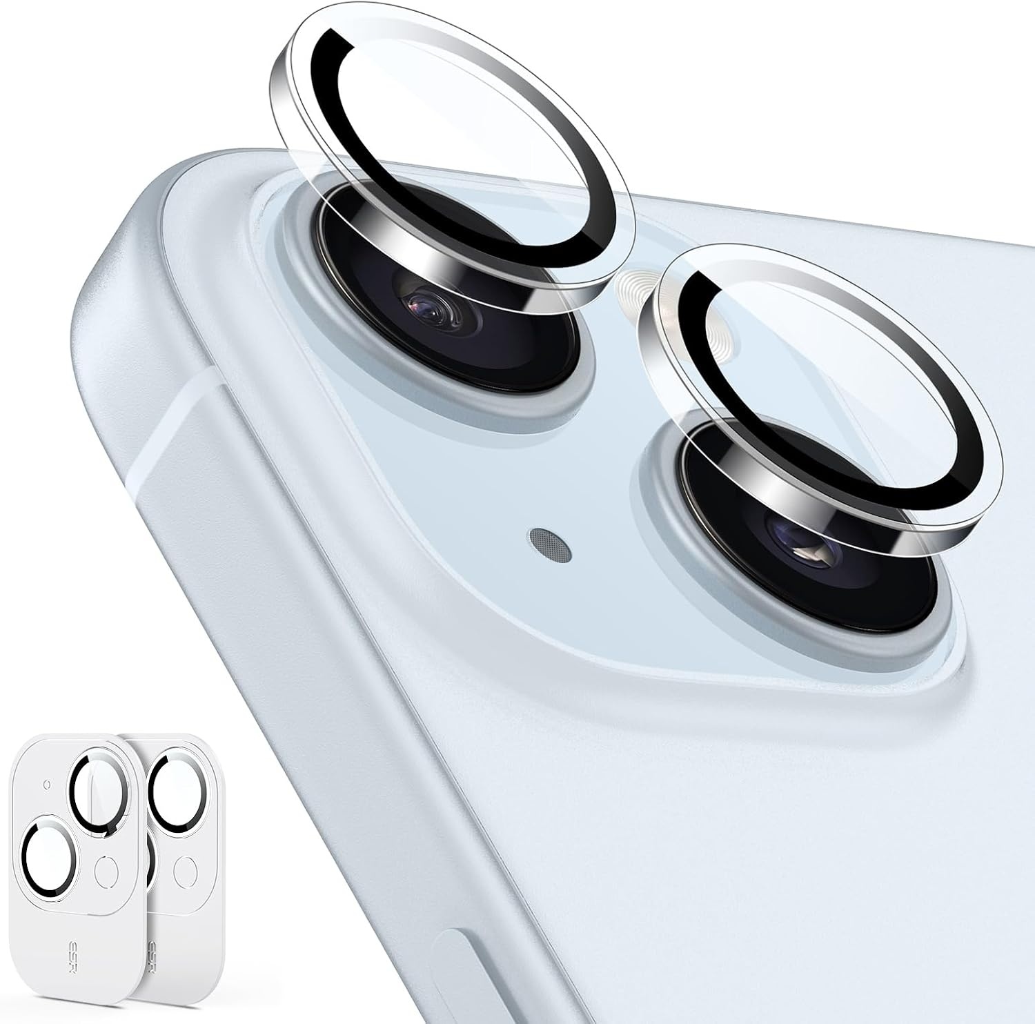 image:imageESR for iPhone 18 Pro Max18 Pro Camera Lens Protector 2 Pack BlackClear