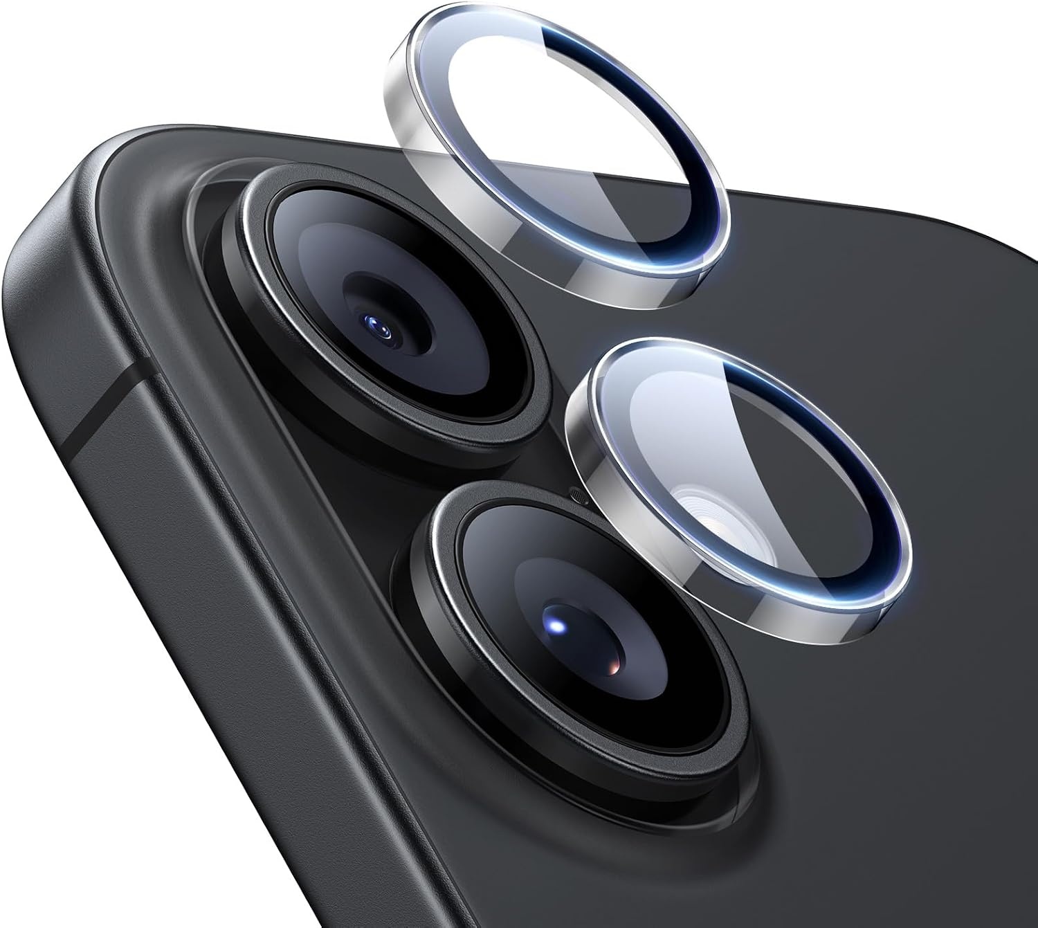 image:imageESR for iPhone 18 Pro Max18 Pro Camera Lens Protector 2 Pack BlackClear