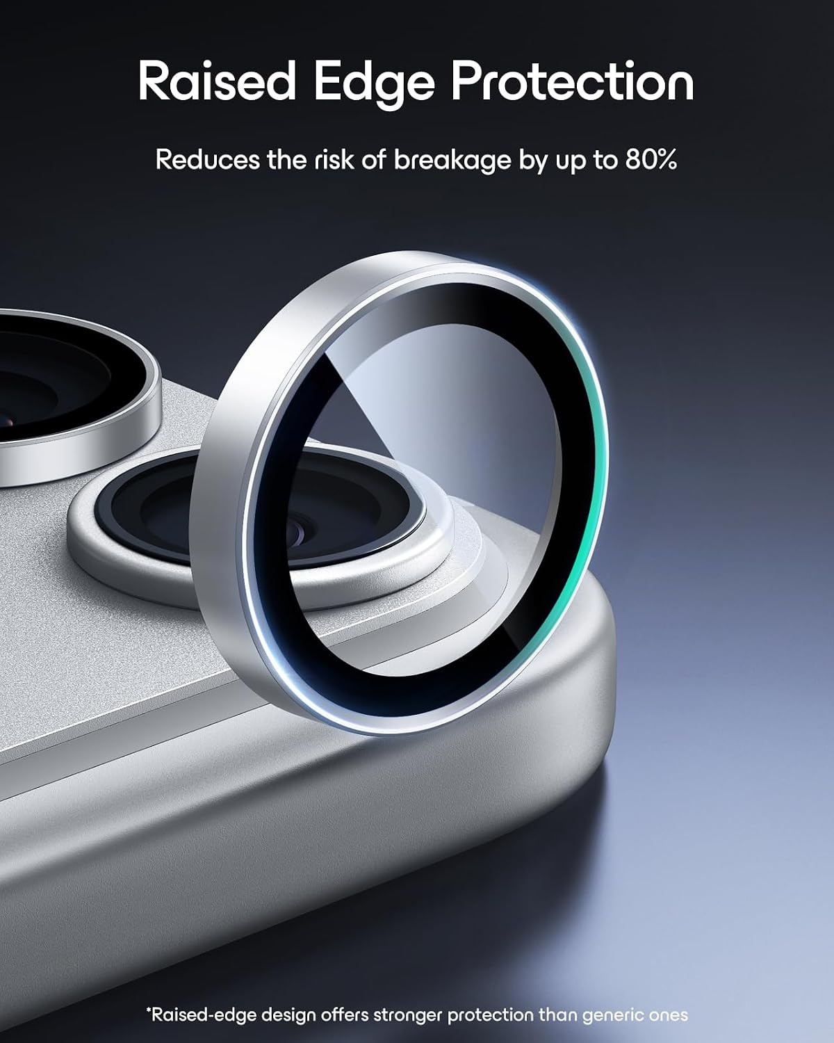 image:imageESR for iPhone 18 Pro Max18 Pro Camera Lens Protector 2 Pack BlackSilver