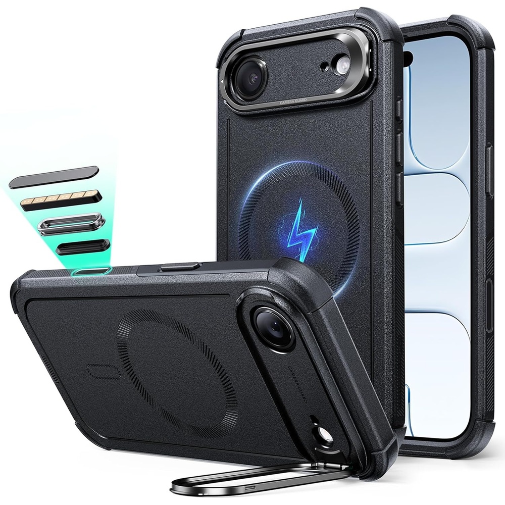 image:imageESR Cyber Tough for iPhone 18 Pro Max17 Pro Max Case with Flex StandBlack