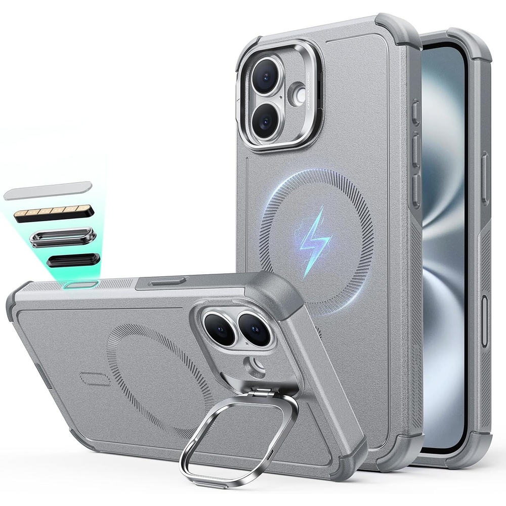 image:imageESR Cyber Tough for iPhone 18 Pro Max17 Pro Max Case with Flex StandGrey