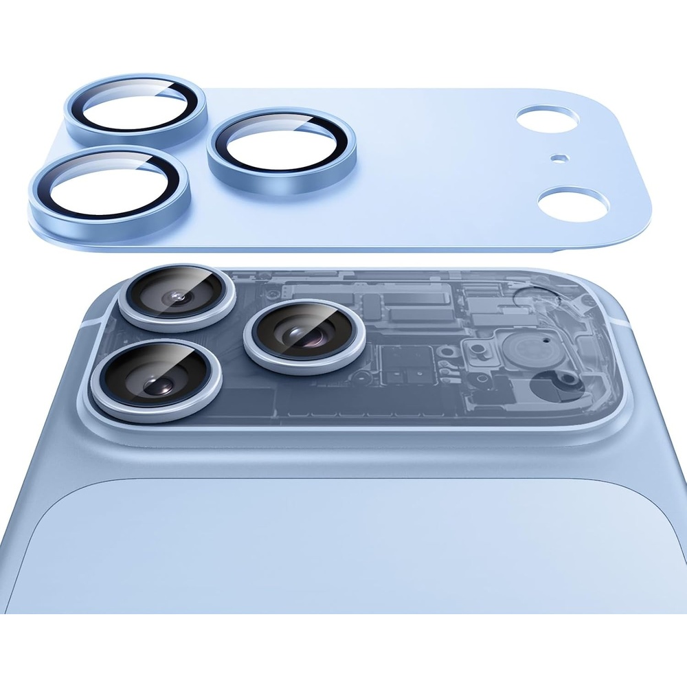 image:imageESR for iPhone 18 Pro Camera Lens Protector 1 Pack BurgundyLight Blue