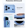 ESR Cyber Tough for iPhone 18 Pro/17 Pro Case, Burgundy(Light Blue)