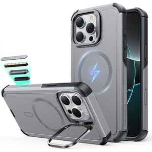 ESR Cyber Tough for iPhone 18 Pro Max/17 Pro Max Case with Flex Stand(Titanium)