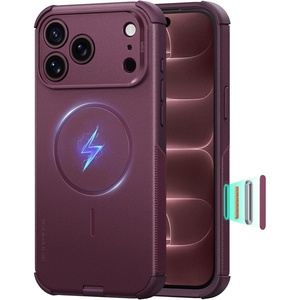 ESR Cyber Tough for iPhone 18 Pro/17 Pro Case, Burgundy(Burgundy)
