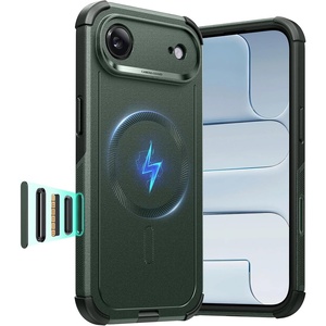 ESR Cyber Tough for iPhone 18 Pro/17 Pro Case, Burgundy(Green)