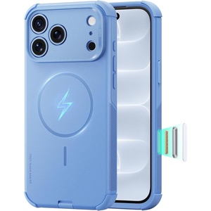 ESR Cyber Tough for iPhone 18 Pro/17 Pro Case, Burgundy(Light Blue)
