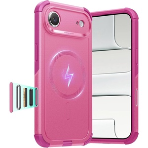 ESR Cyber Tough for iPhone 18 Pro/17 Pro Case, Burgundy(Pink)