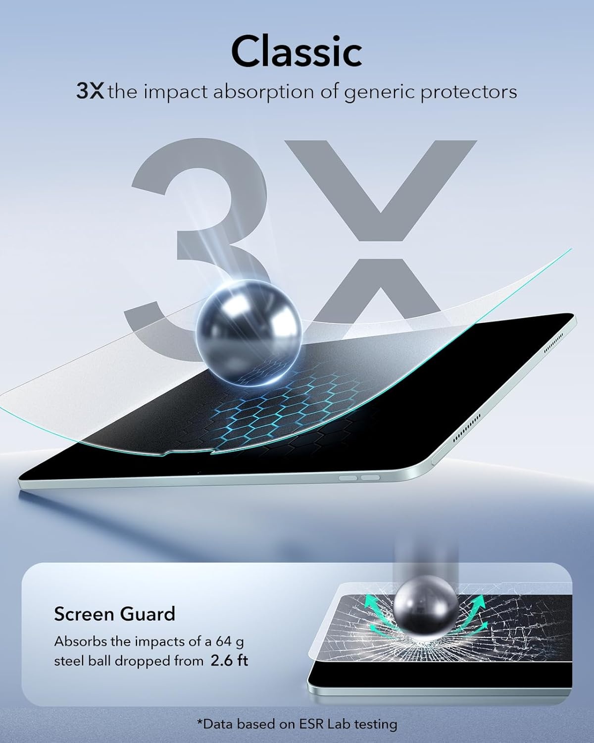 image:imageESR 2 Pack Armorite Screen Protector for iPad A16 11th10th Generation 2 Pack PaperFeel Screen Protectors