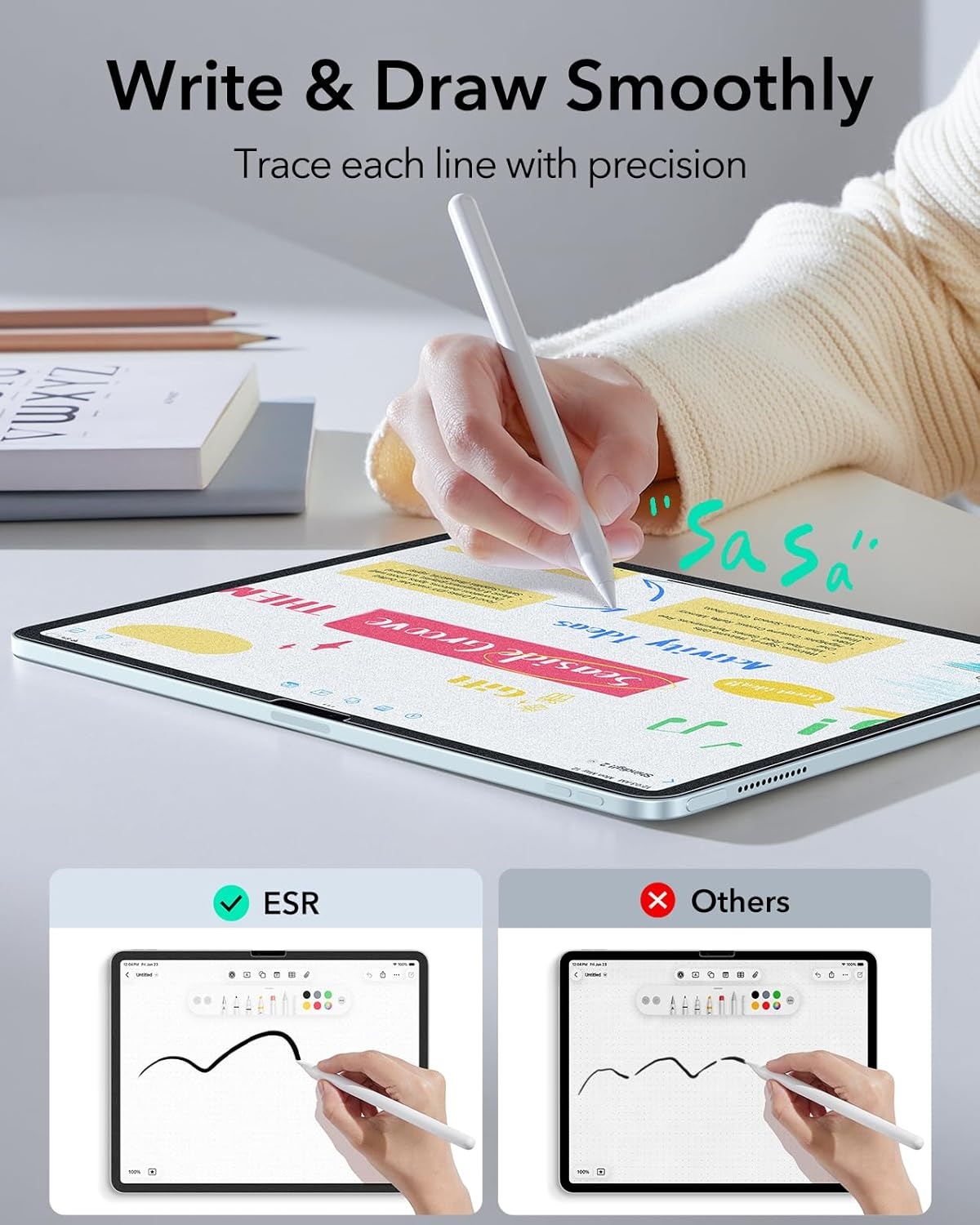 image:imageESR 2 Pack Armorite Screen Protector for iPad A16 11th10th Generation 2 Pack PaperFeel Screen Protectors