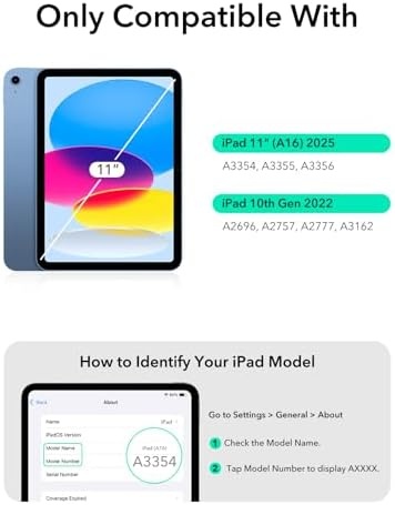 image:imageESR 2 Pack Screen Protector iPad 11 A16 10th Keyboard
