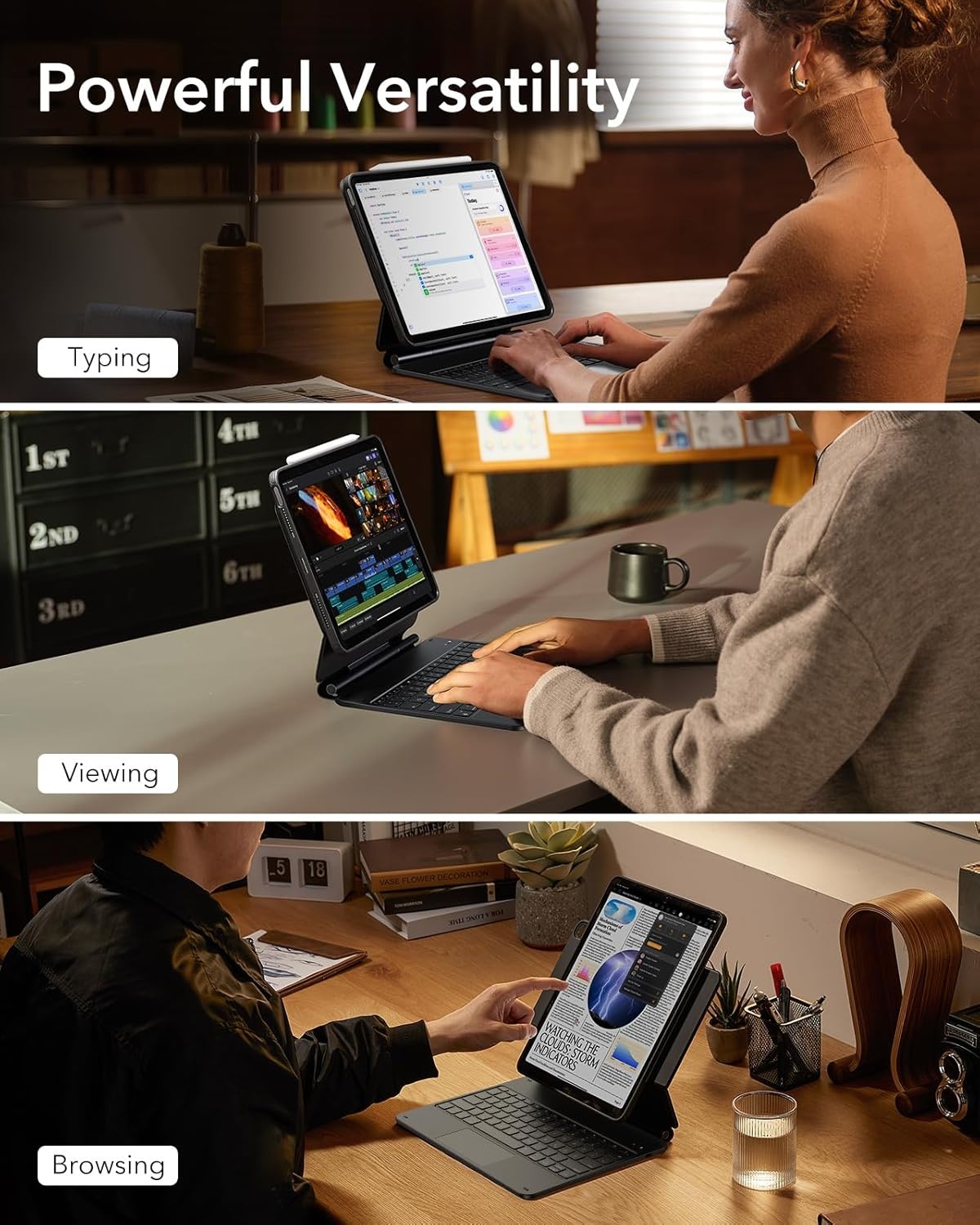 image:imageESR 2 Pack Screen Protector iPad Air 13 Keyboard