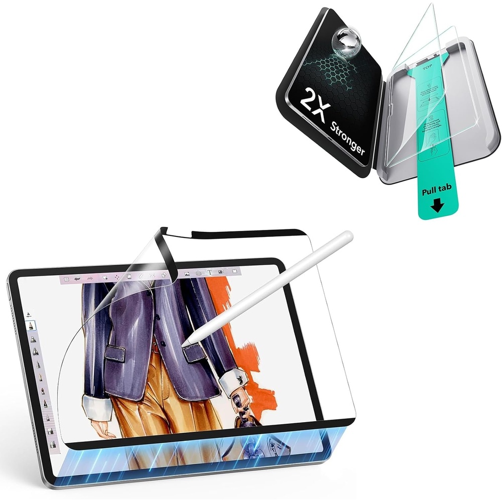 image:imageESR for iPad Pro13 Inch 2024 Screen Protector 9H Tempered Glass and PaperFeel Magnetic Screen Protector