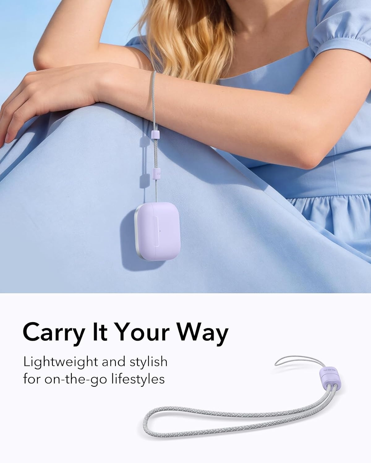 image:imageESR for AirPods 54 Gen Case Compatible with MagSafe Pulse Series BlackPurple