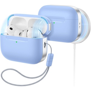 ESR for AirPods 5/4 Gen Case, Compatible with MagSafe, Pulse Series, Black(Light Blue)