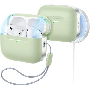 ESR for AirPods 5/4 Gen Case, Compatible with MagSafe, Pulse Series, Black(Light Green)