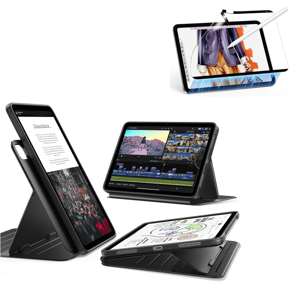 image:imageESR for iPad Air 11 Inch Case 2025 M3M2 iPad Air 7th6th5th4th Gen Case 202420222020 2Pack PaperFeel Magnetic Screen Protector for iPad Air 11 Inch M3M2 7th6th Gen 20252024