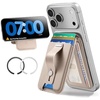 ESR for MagSafe Wallet Stand, Black & Desert Titanium, RFID Blocking w MagSafe Ring, 5 Card Holder for Phone Case, Magnetic Wallet for iPhone 17e/17/16/15/14/13/12(Not for Mini), Selected Samsung